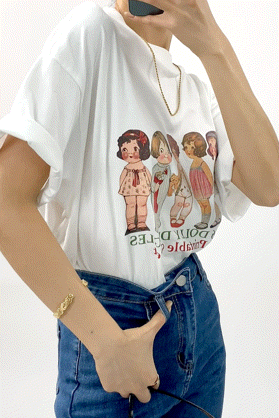 White Relaxed Fit Graphic T-shirt