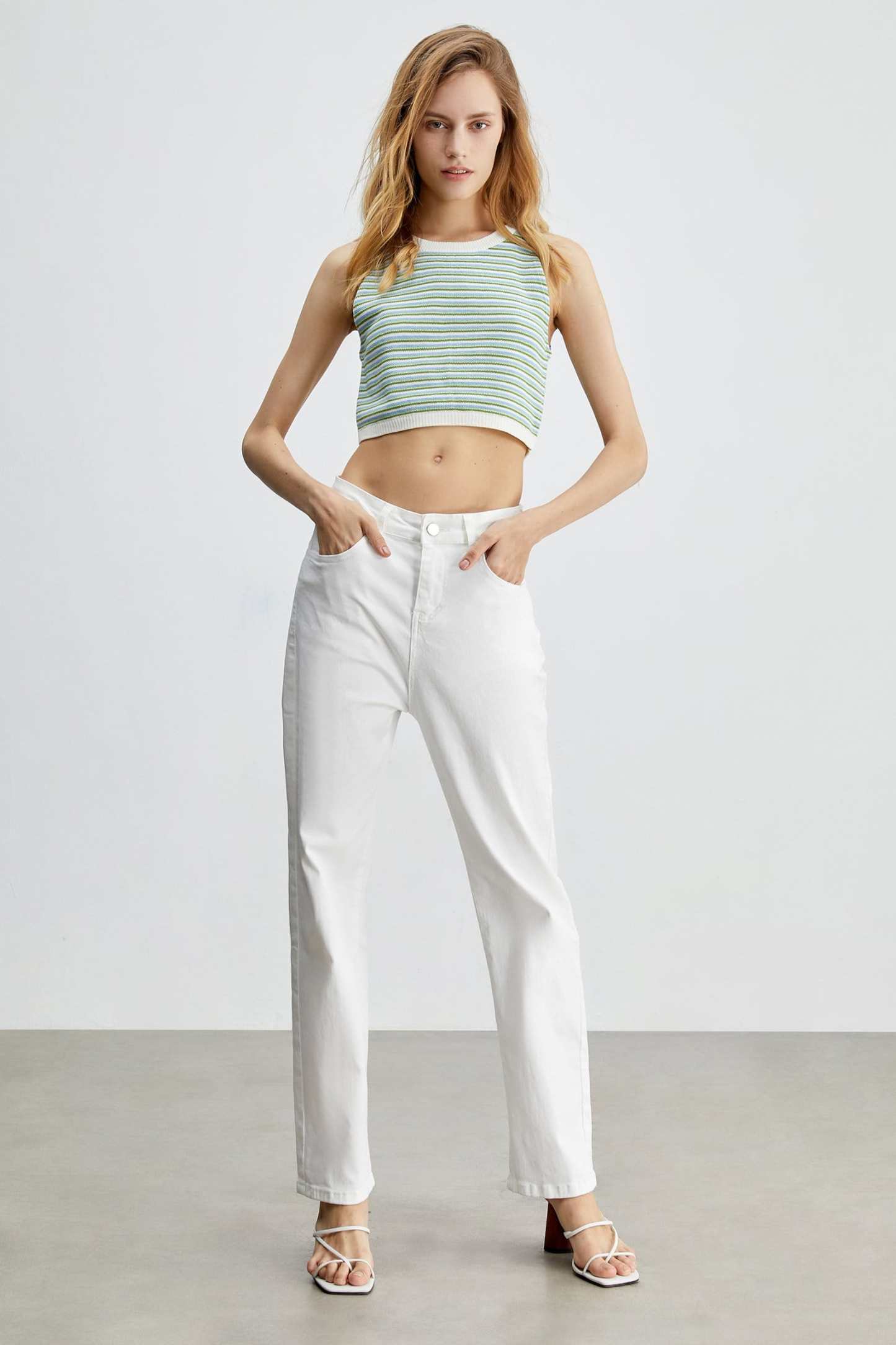 Cassandra Cropped Sleeveless Sweater