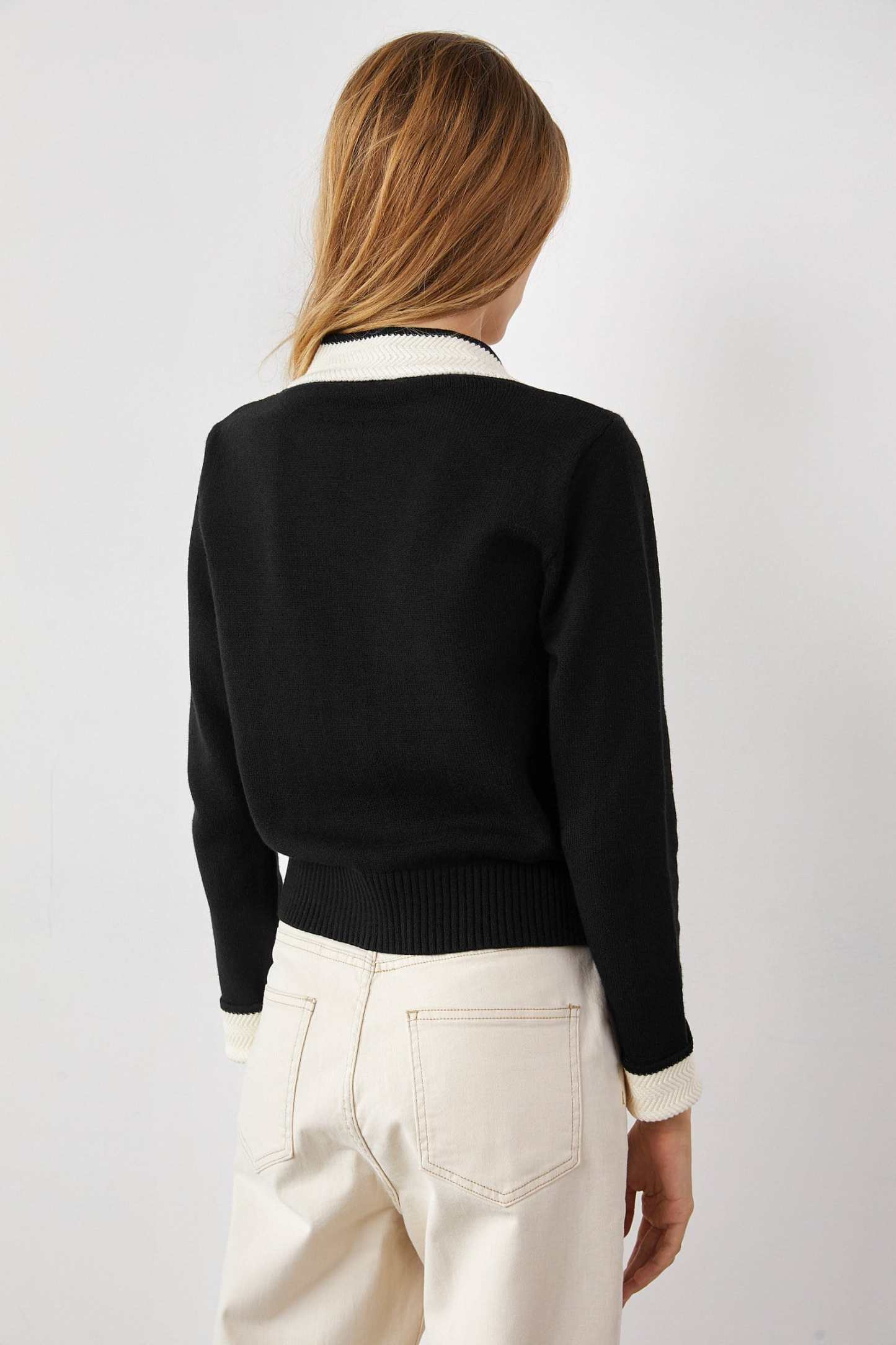 Adelyn Black Pocketed Cardigan