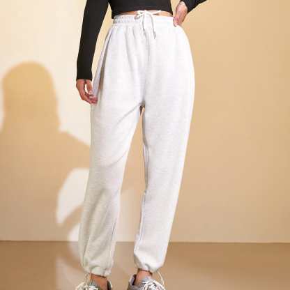 Gainsboro Drawstring Hem Joggers