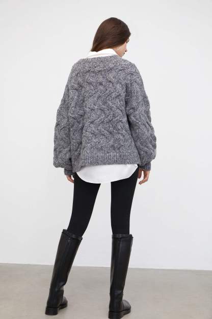 Maeve Charcoal Chunky Sweater