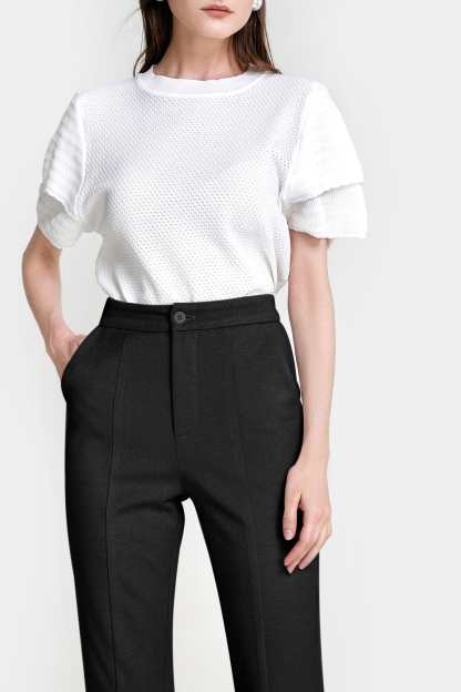 Ebrill Black Straight Leg Pants