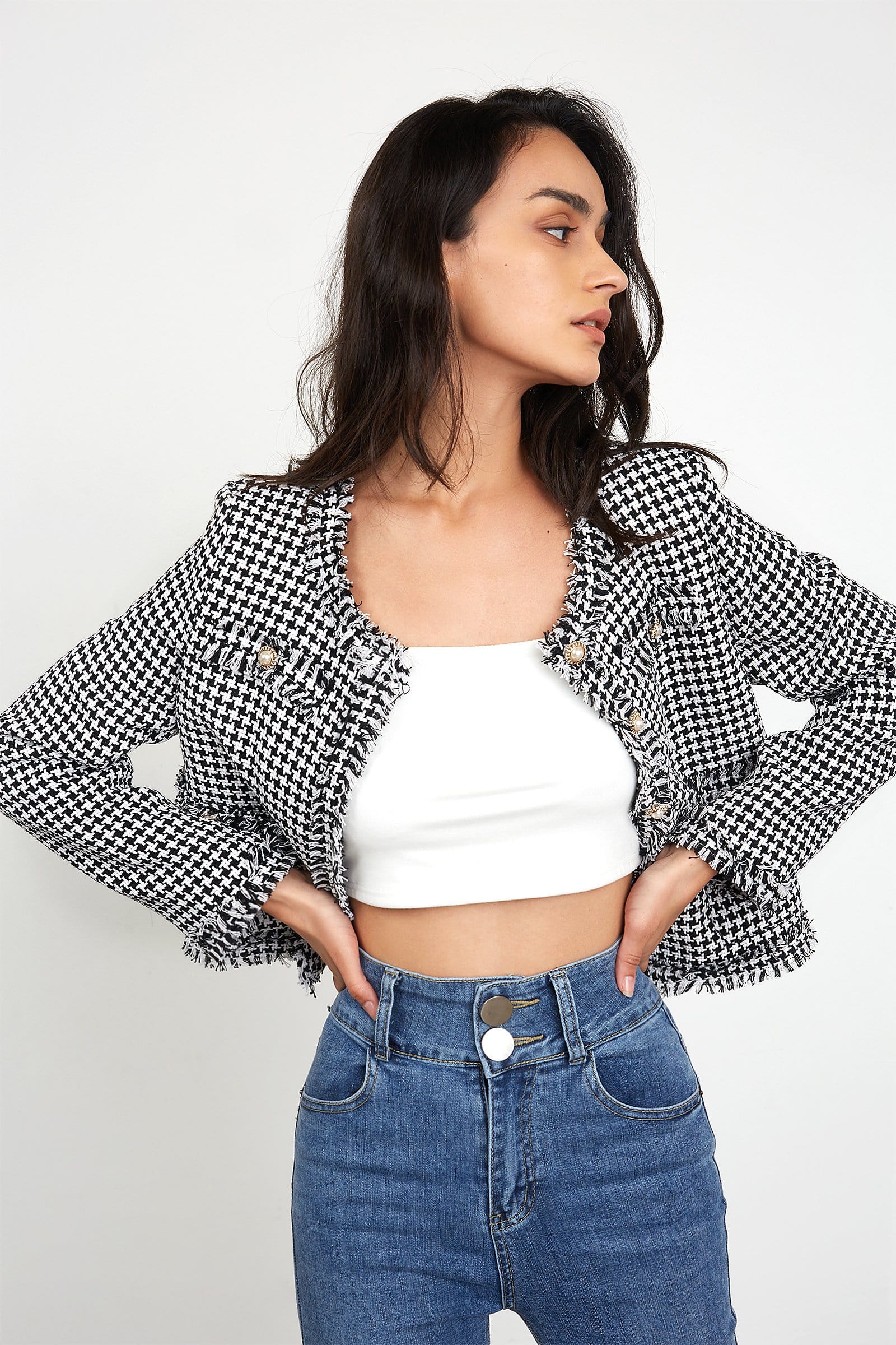 Dottie Black Button-Up Jacket