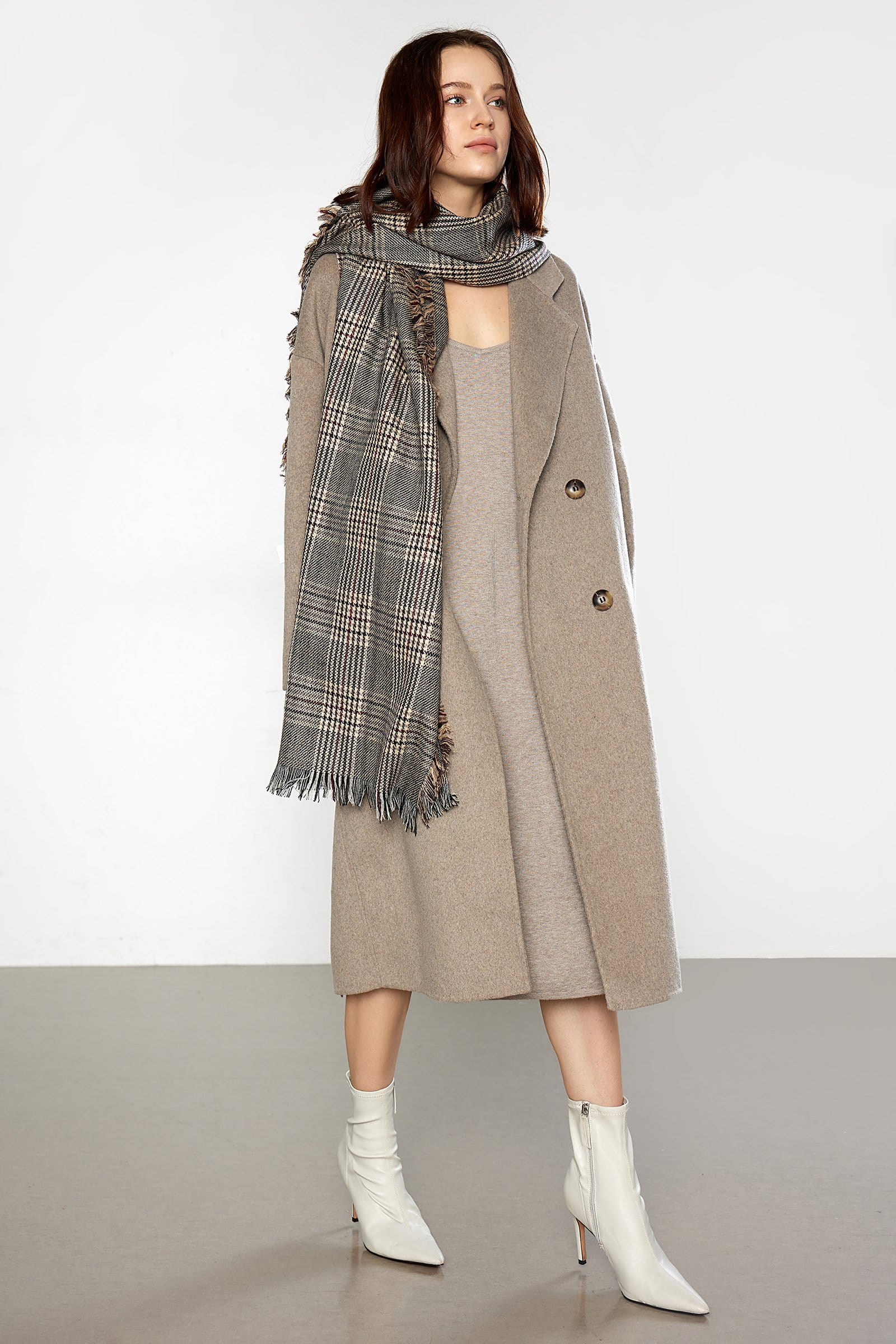 Carmelita Light Premium Wool Gray Oversized Coat