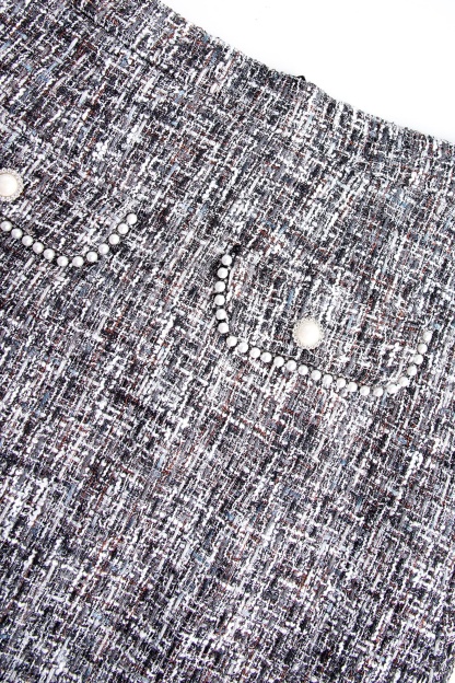 Black Fake Pocket Skirt