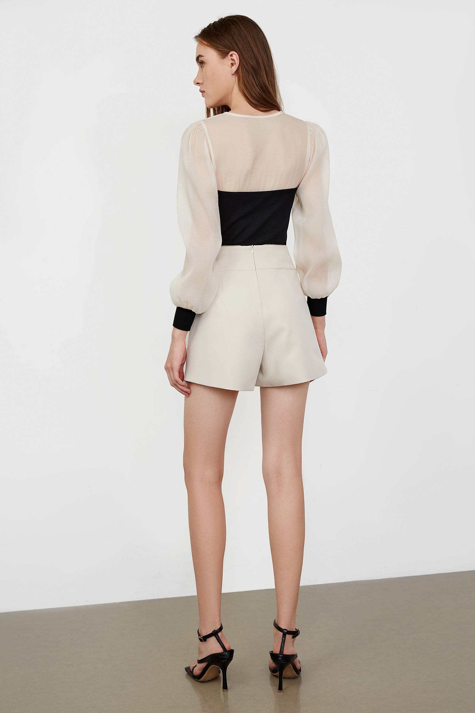 Nechama Beige Nautical Short Pants