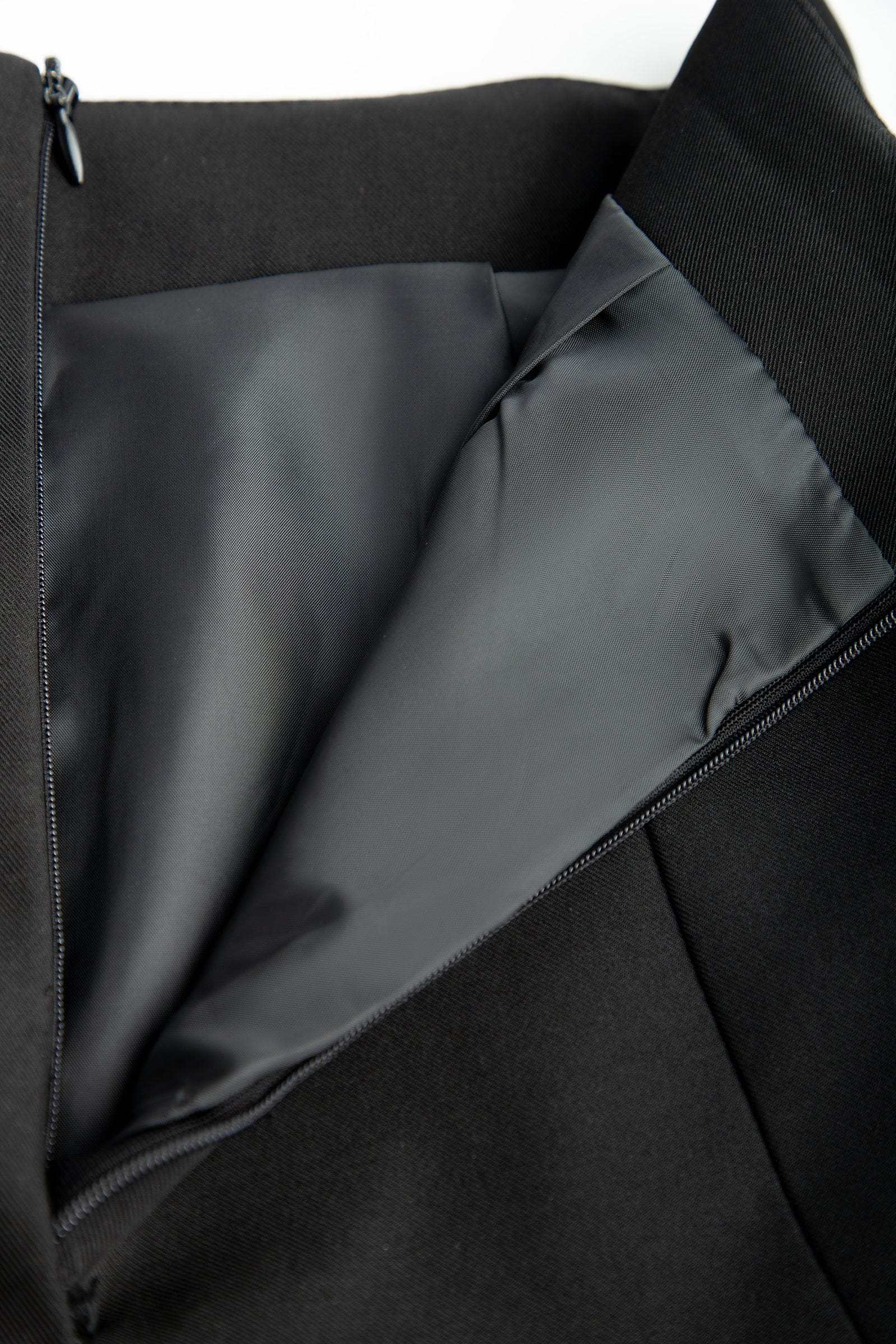Black A-Line Seam-Detail Shorts