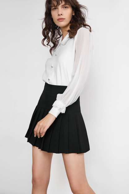 Malika White Long Sleeve Blouse