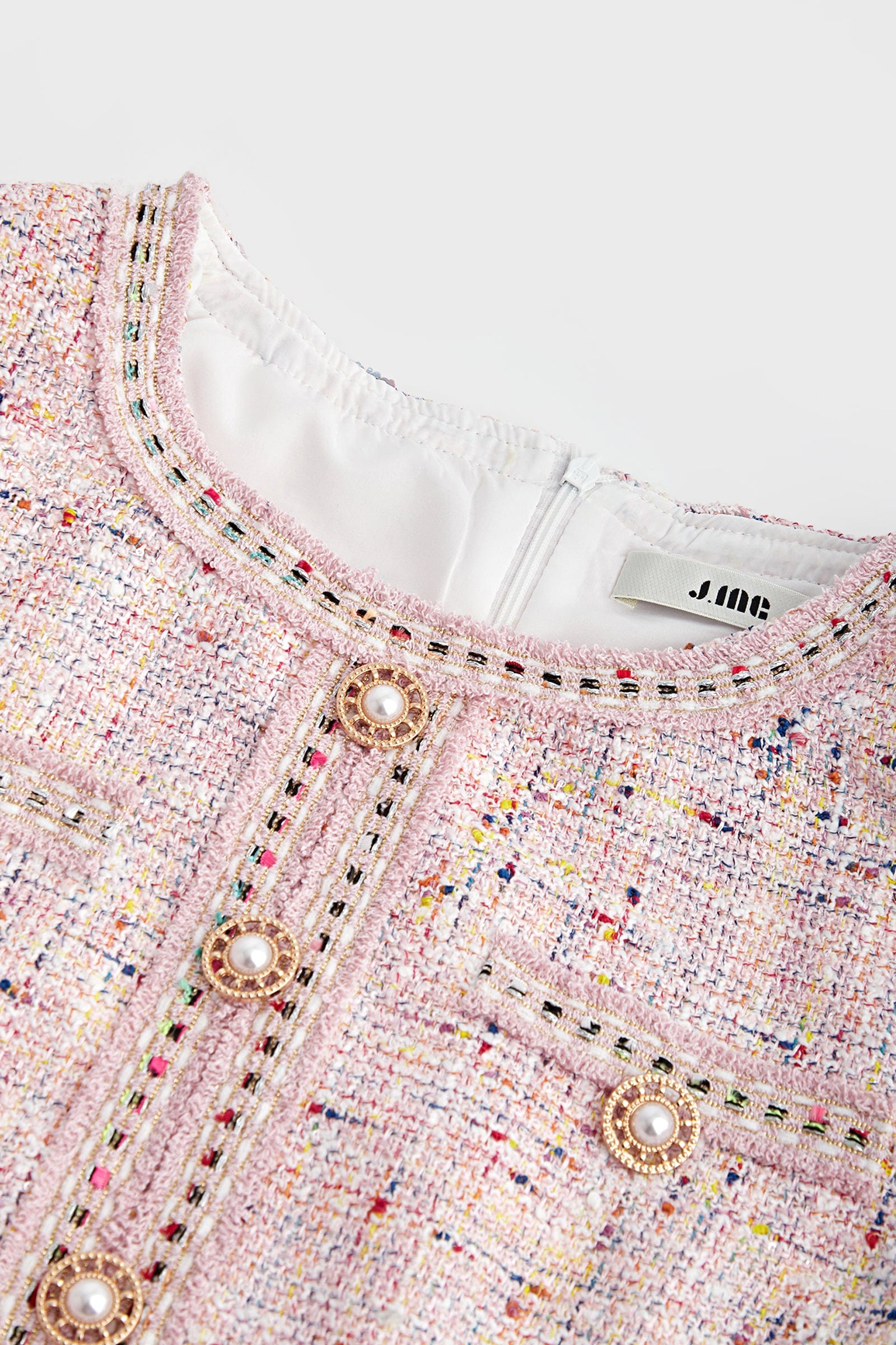 Librada Pink Button Short Sleeve Mini Dress