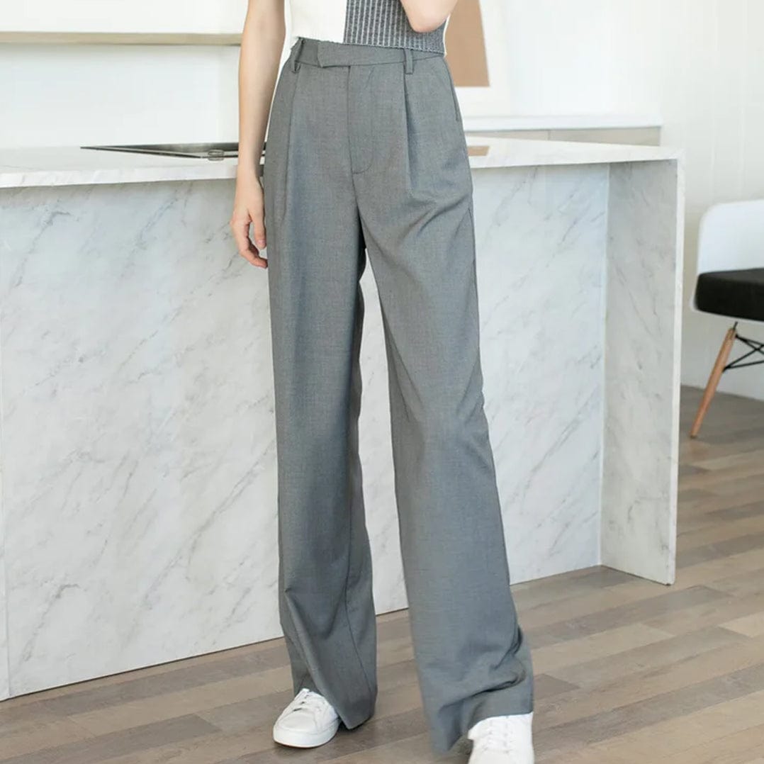 Business Essential Grey Wide Slacks