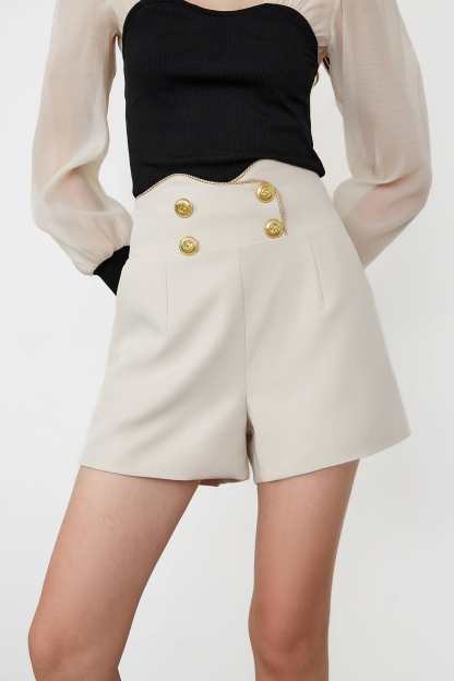 Nechama Beige Nautical Short Pants