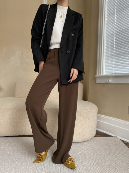 Black Texture Foreshoulder Blazer