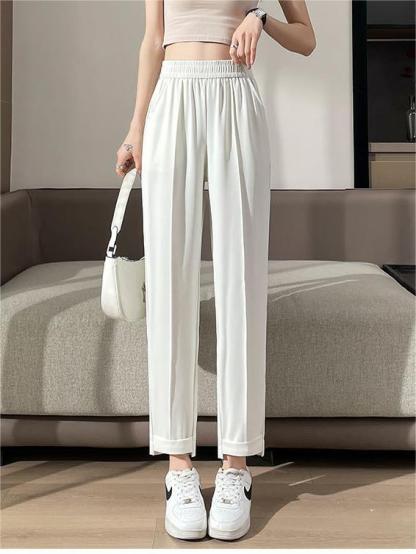 Sloan White Harlan high-Waisted Pants