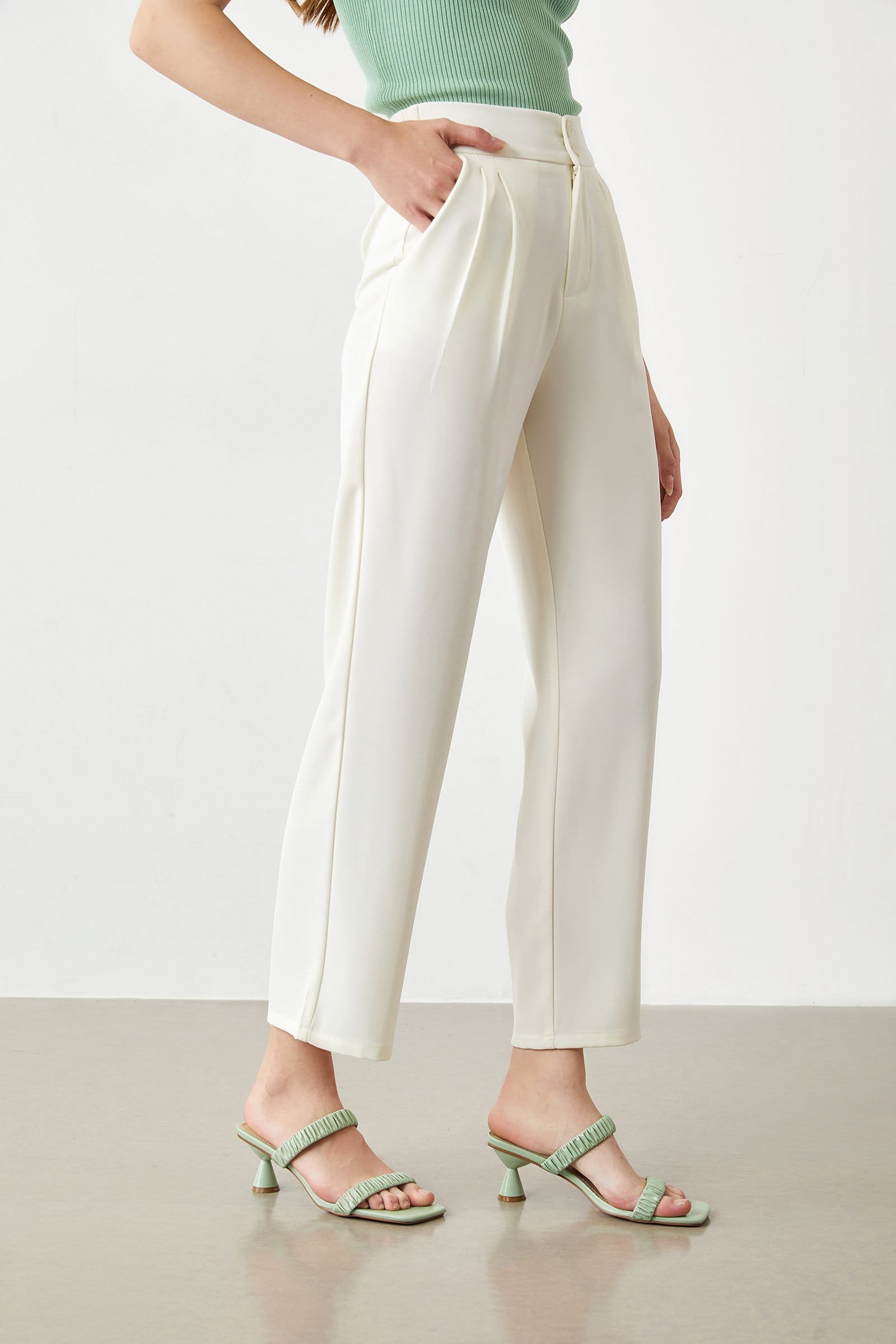 Reece White Wide Leg Pants