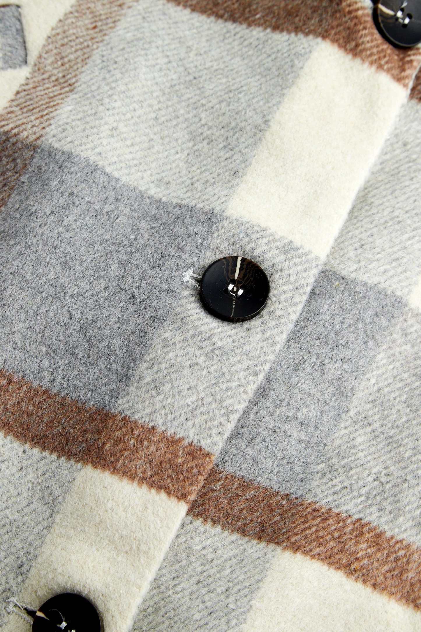 Alaine Plaid Oversized Trench Coat