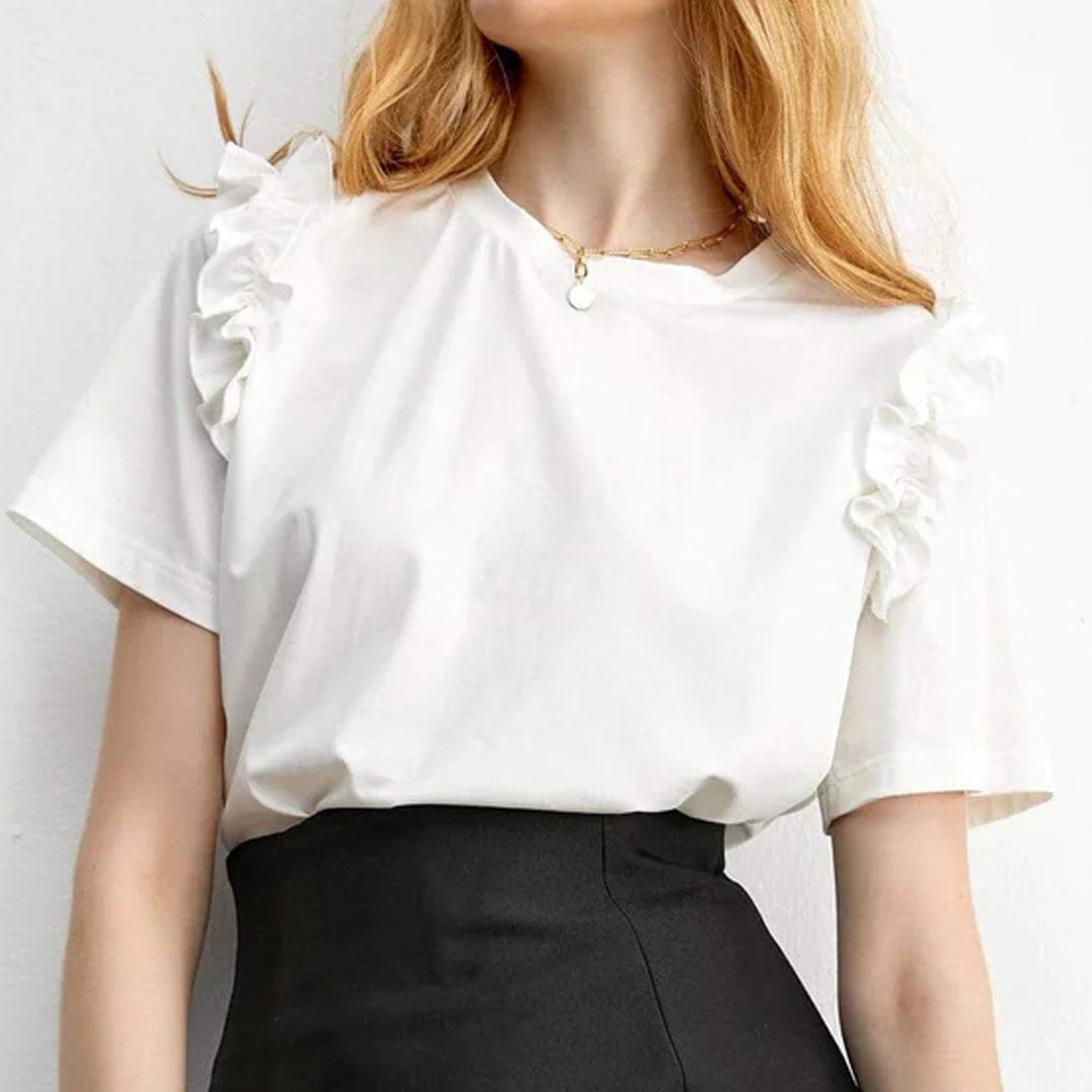 Mackenzie White Blouse-J.ING