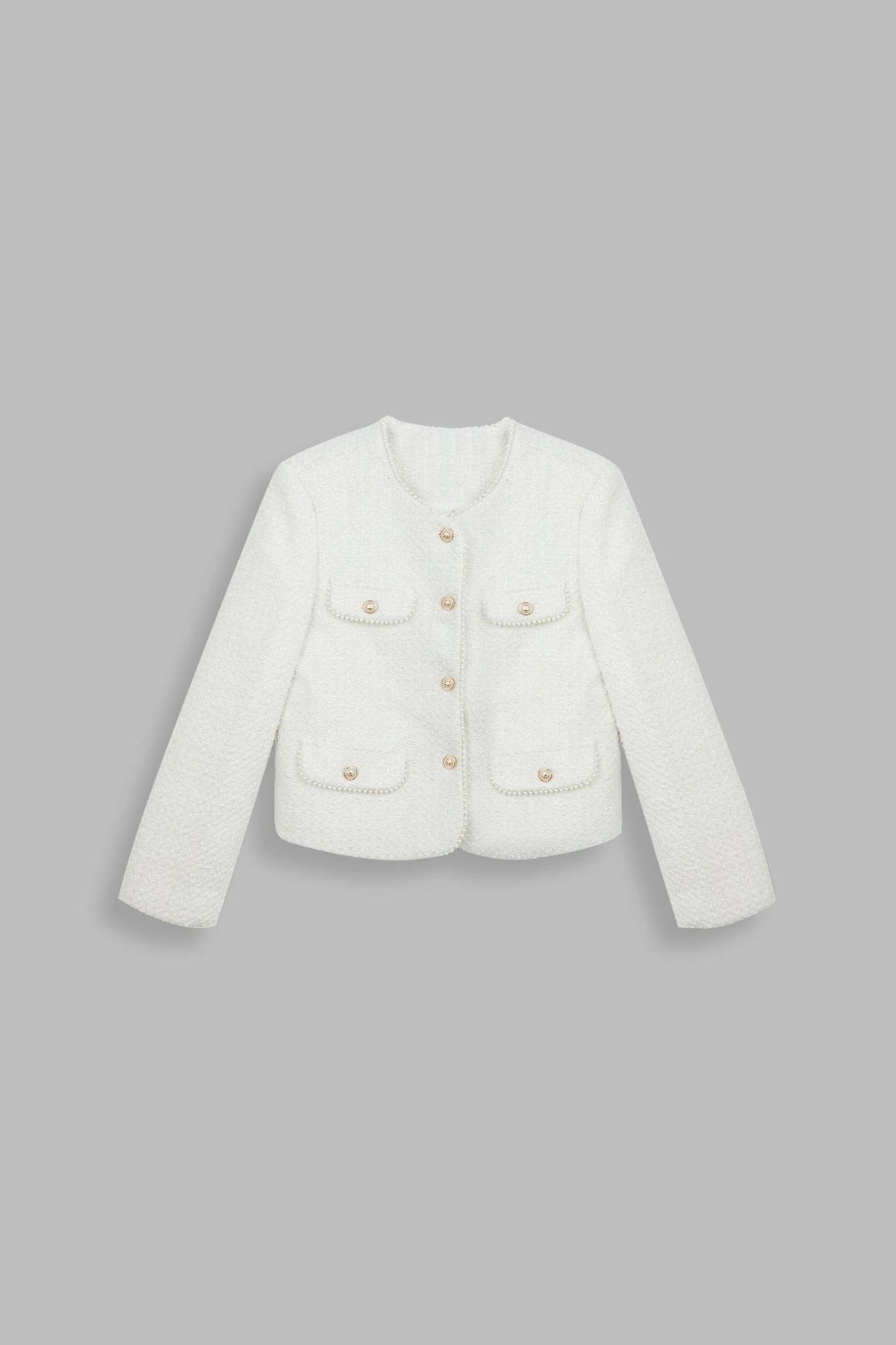 April Ivory Button Up Jacket