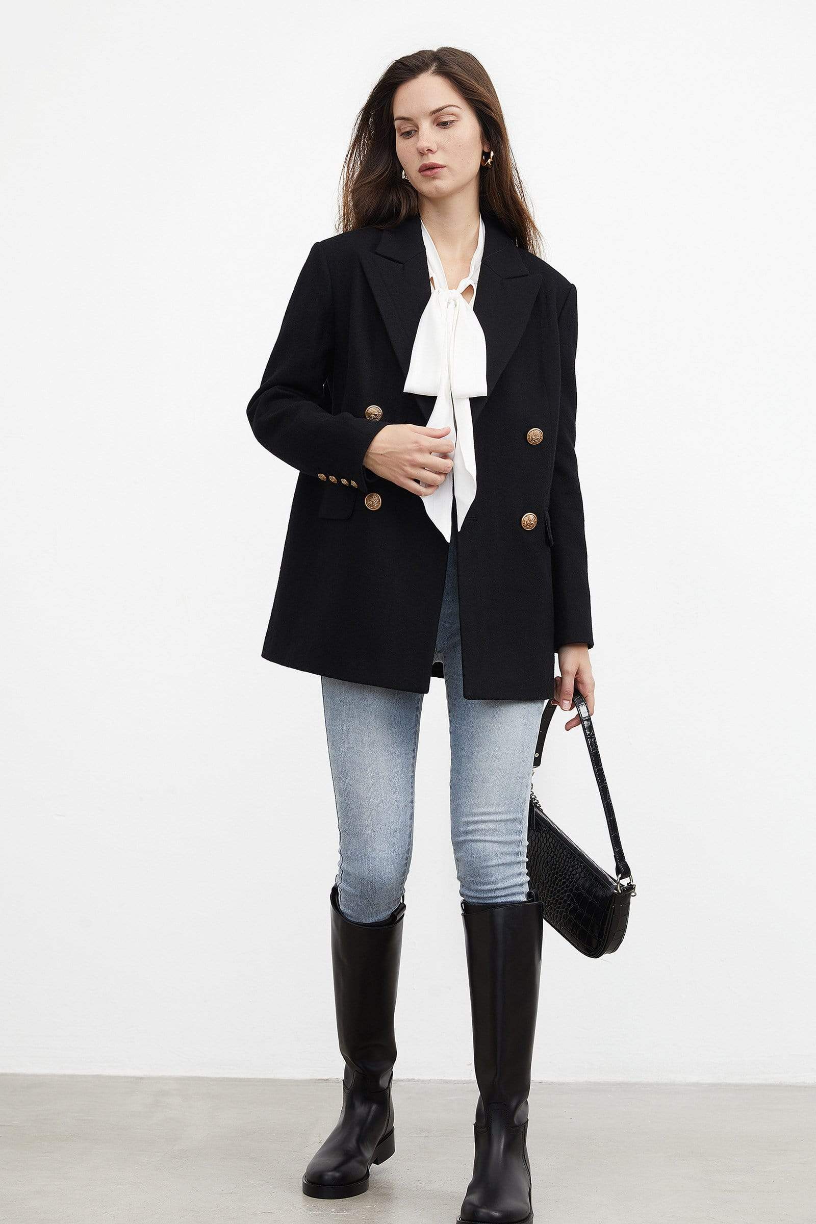 Hannah Black Blazer Jacket