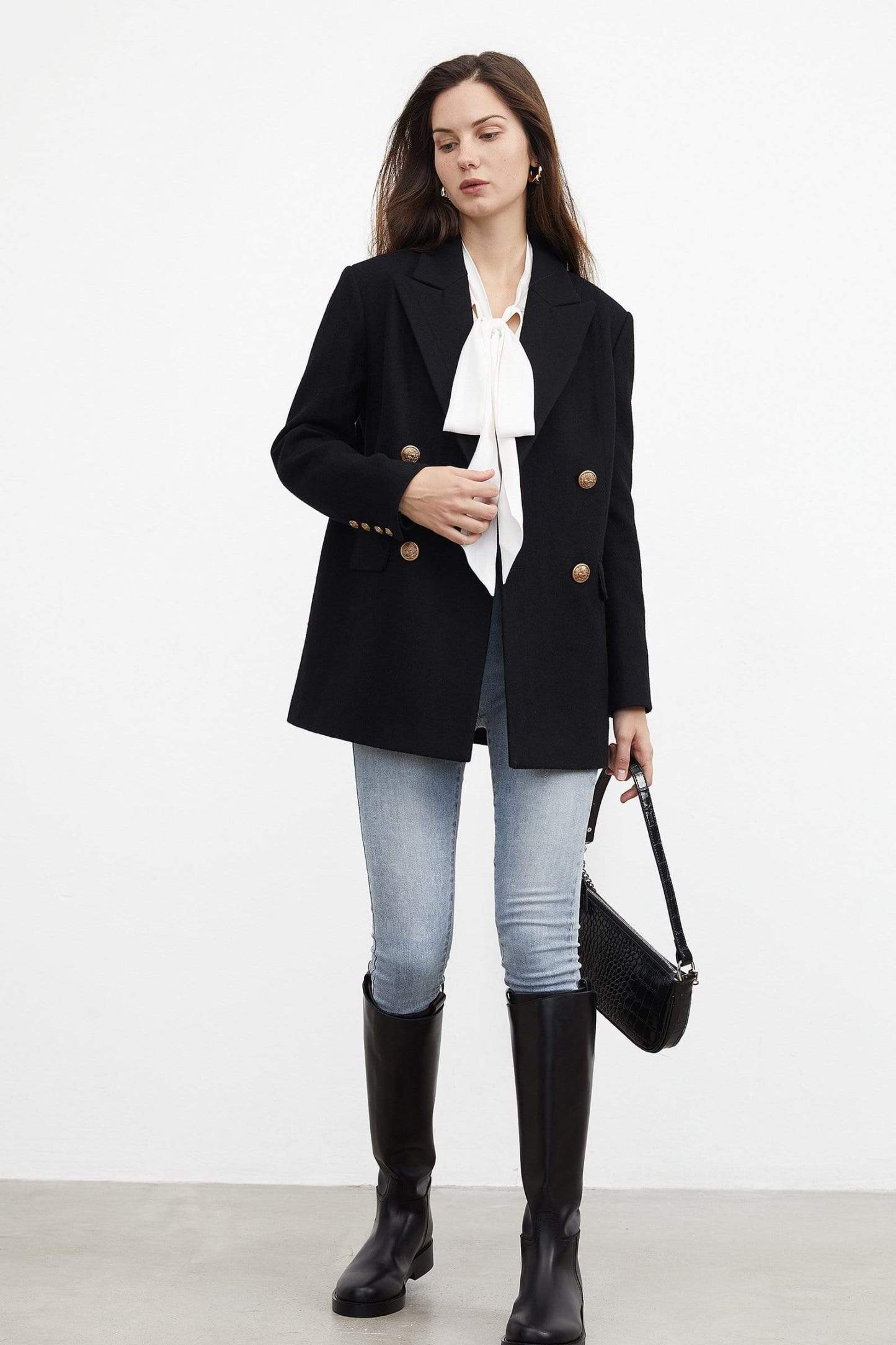 Hannah Black Blazer Jacket