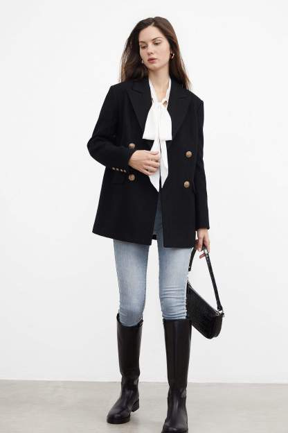 Hannah Black Blazer Jacket