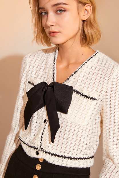 Maria White Semi-Sheer Blouse