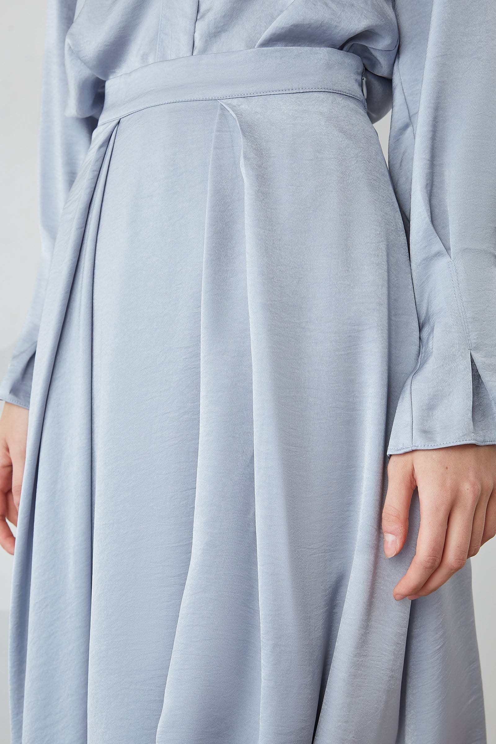 Keren Light Blue Flowy Skirt