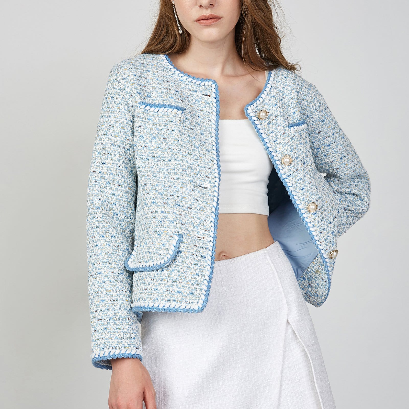 Allister Sky Blue Button-Up Jacket