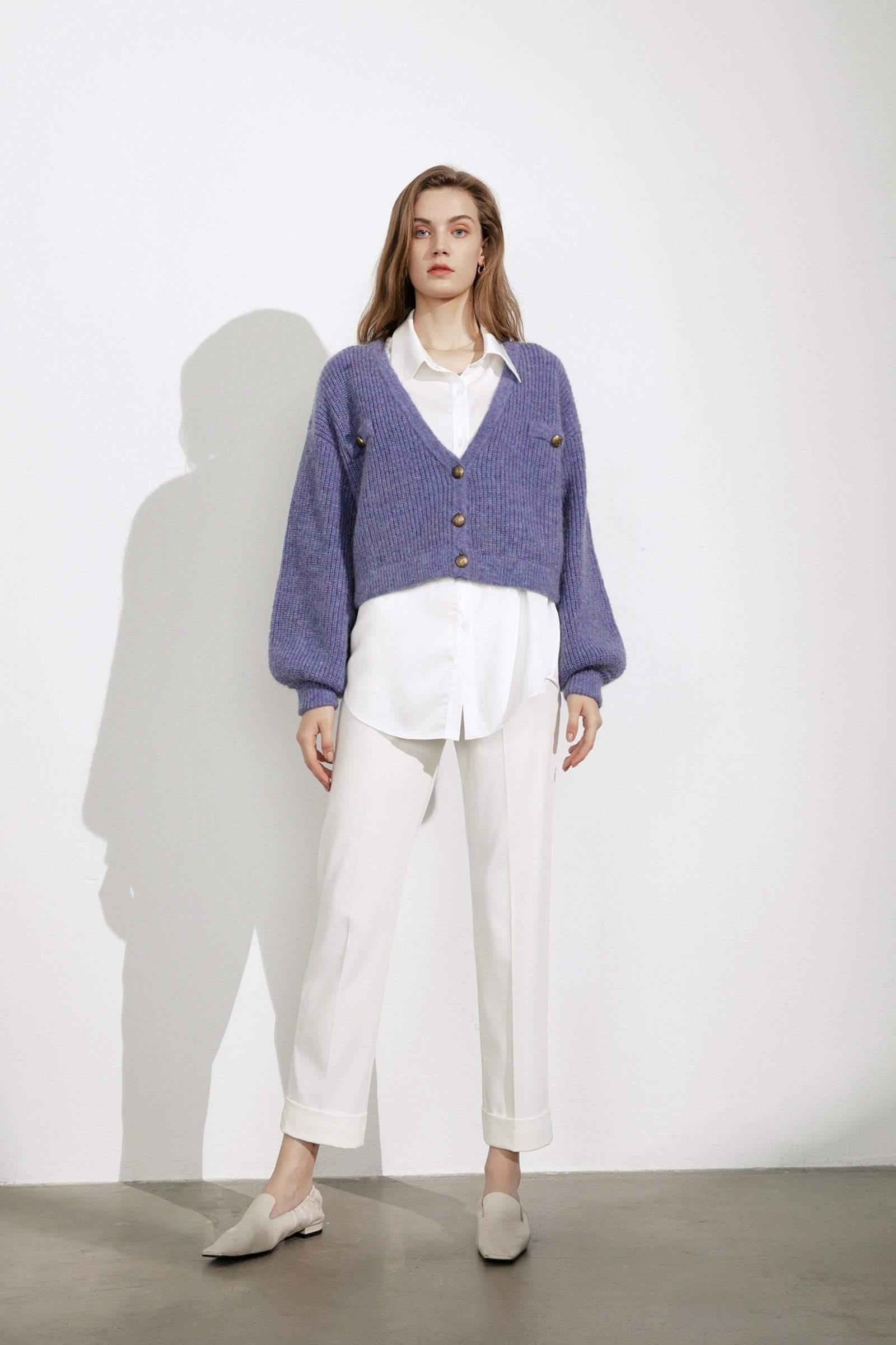 Elsie Purple Oversized Cardigan