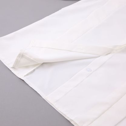 Autumn New Right-Angle Shoulder White Shirt Commuter Temperament Design Sense Niche Long-Sleeved Shirt