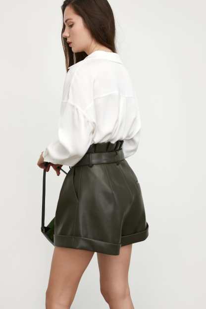 Silky White Button-Up Blouse