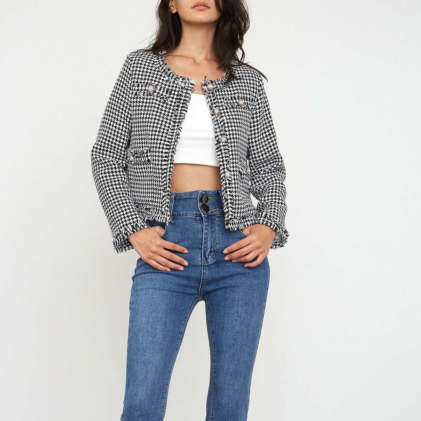 Dottie Black Button-Up Jacket
