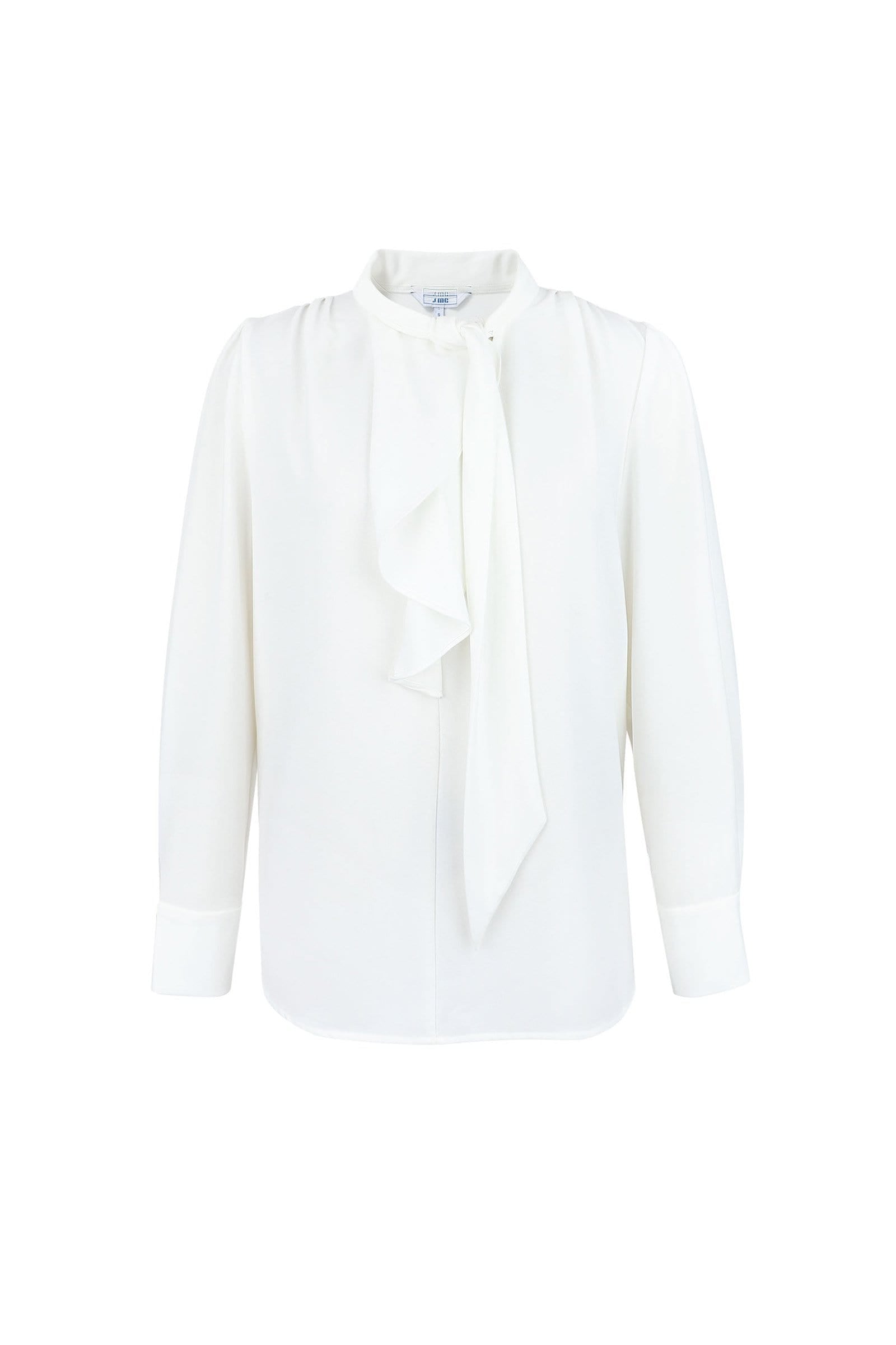 Business Essential White Bow-Tie Blouse