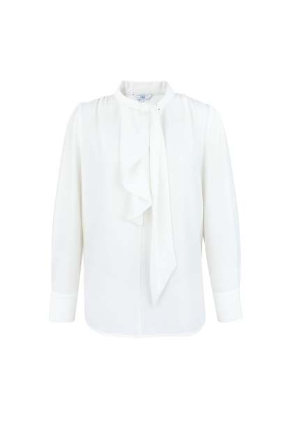 Business Essential White Bow-Tie Blouse
