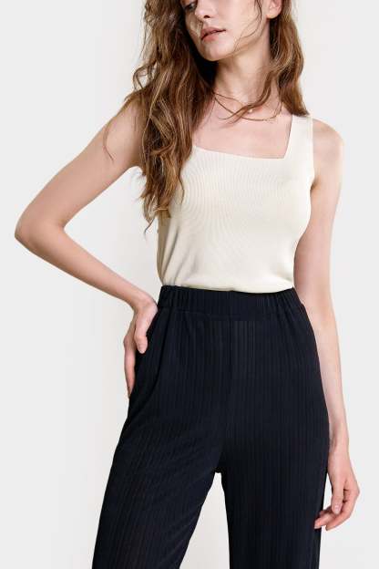 Black Elasticated Waist Pants