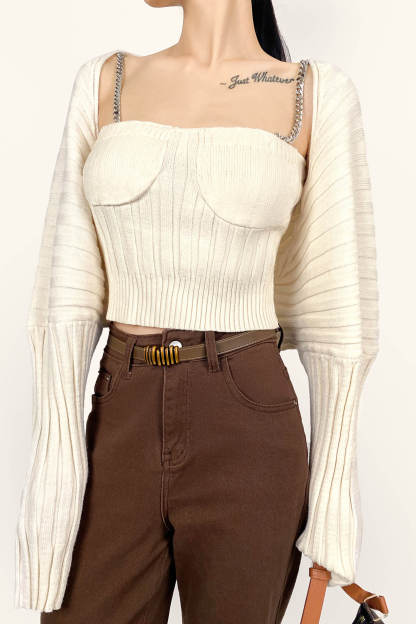 Fatimah White Knit Set