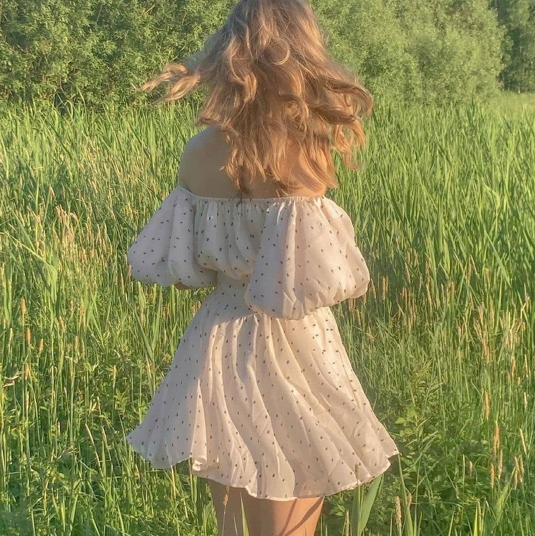Ivory Garland Garden Dress-J.ING