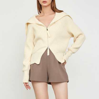 Niah Beige Long Sleeve Cardigan