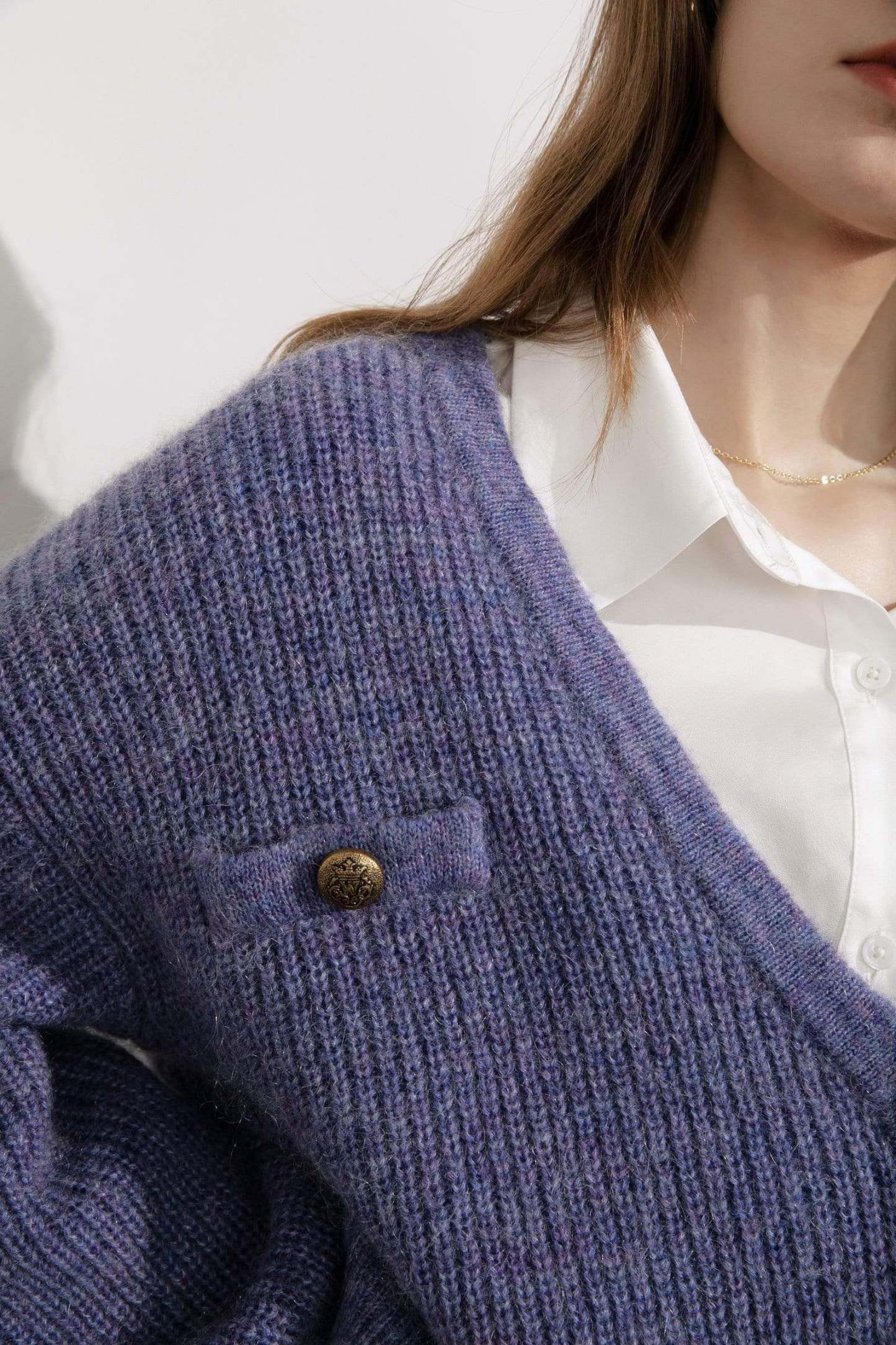 Elsie Purple Oversized Cardigan