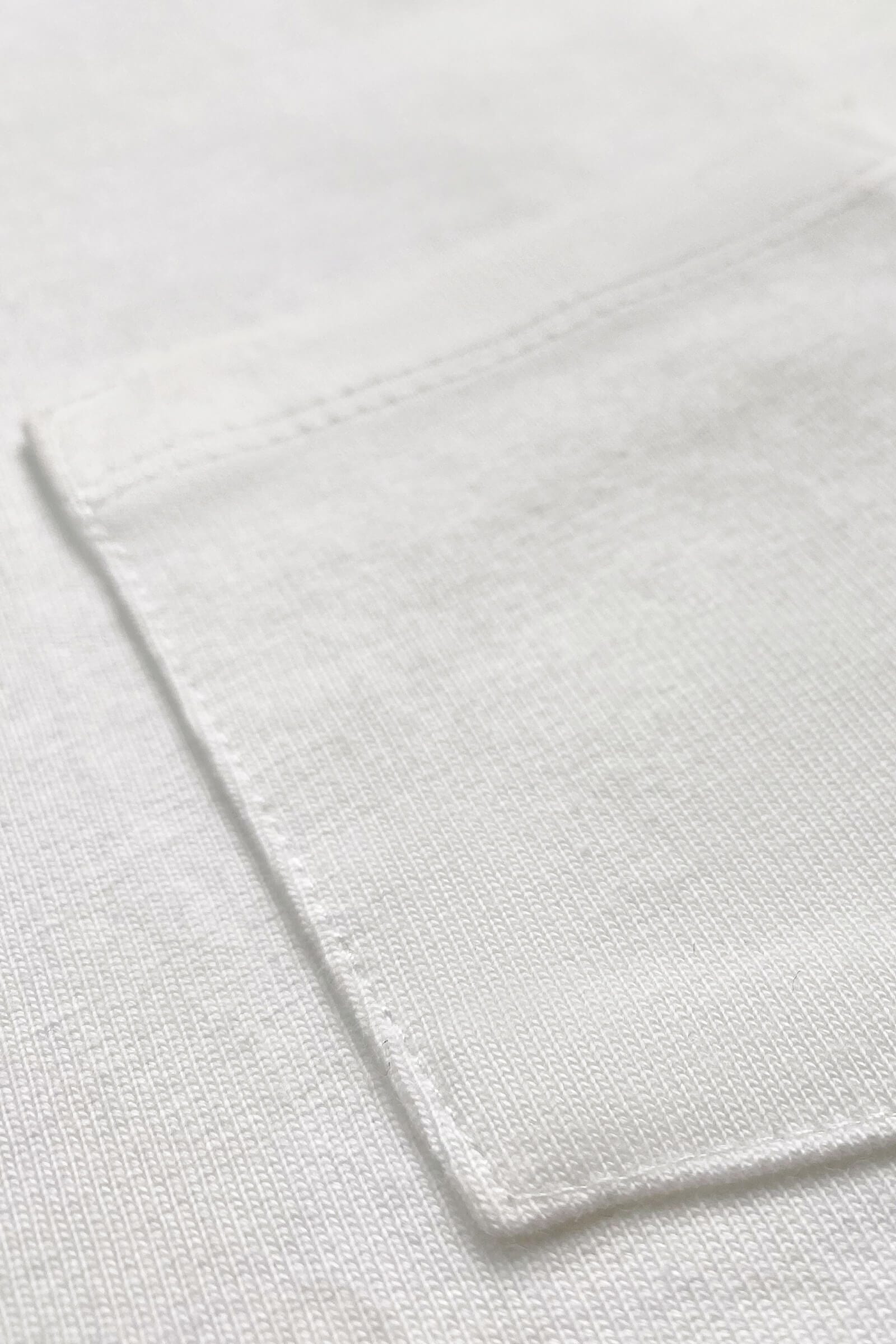 Women’s White Chest-Pocket Cotton T-Shirt