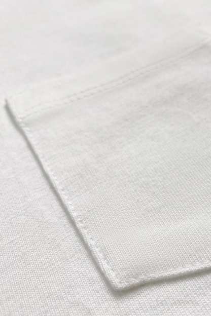 Women’s White Chest-Pocket Cotton T-Shirt