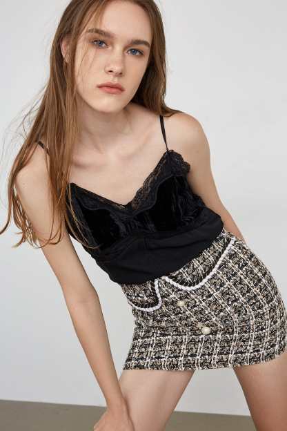 Alyse Black Lace Tank Top