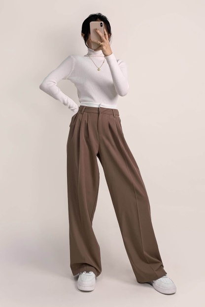 White Slim Fit Turtleneck Sweater
