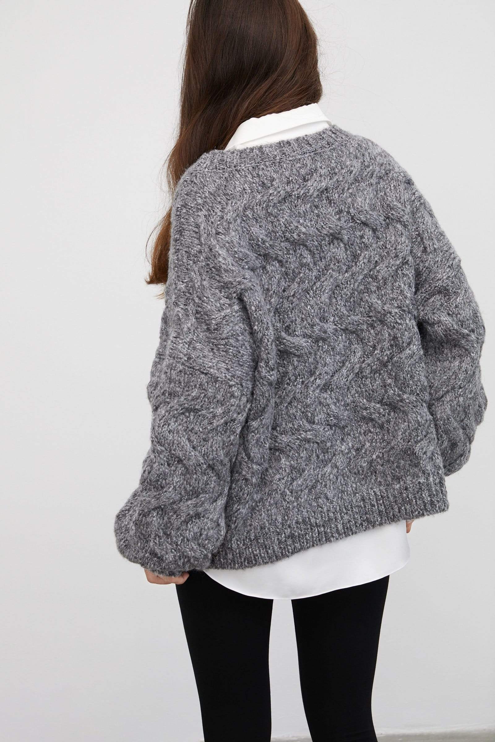 Maeve Charcoal Chunky Sweater