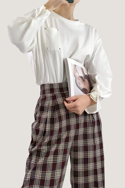White Patch Pocket Drop Shoulder T-Shirt