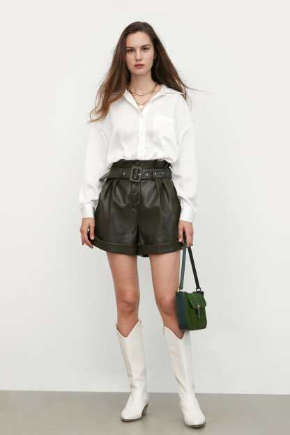 Silky White Button-Up Blouse