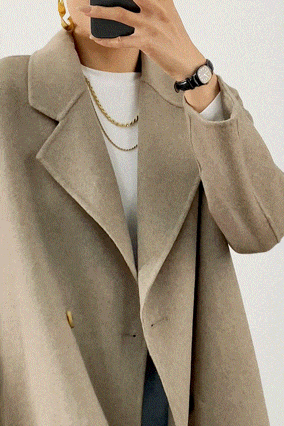 Carmelita Light Premium Wool Gray Oversized Coat