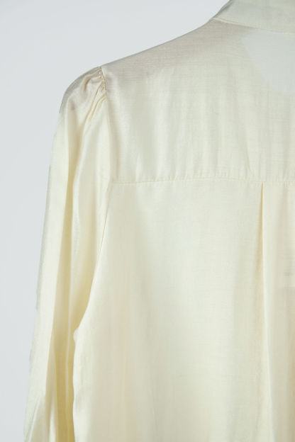 Beige Chinese Splice Buckle Shirt