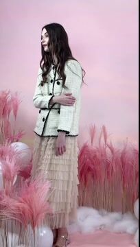 Beige Buttun-Up Patched Pockets Jacket