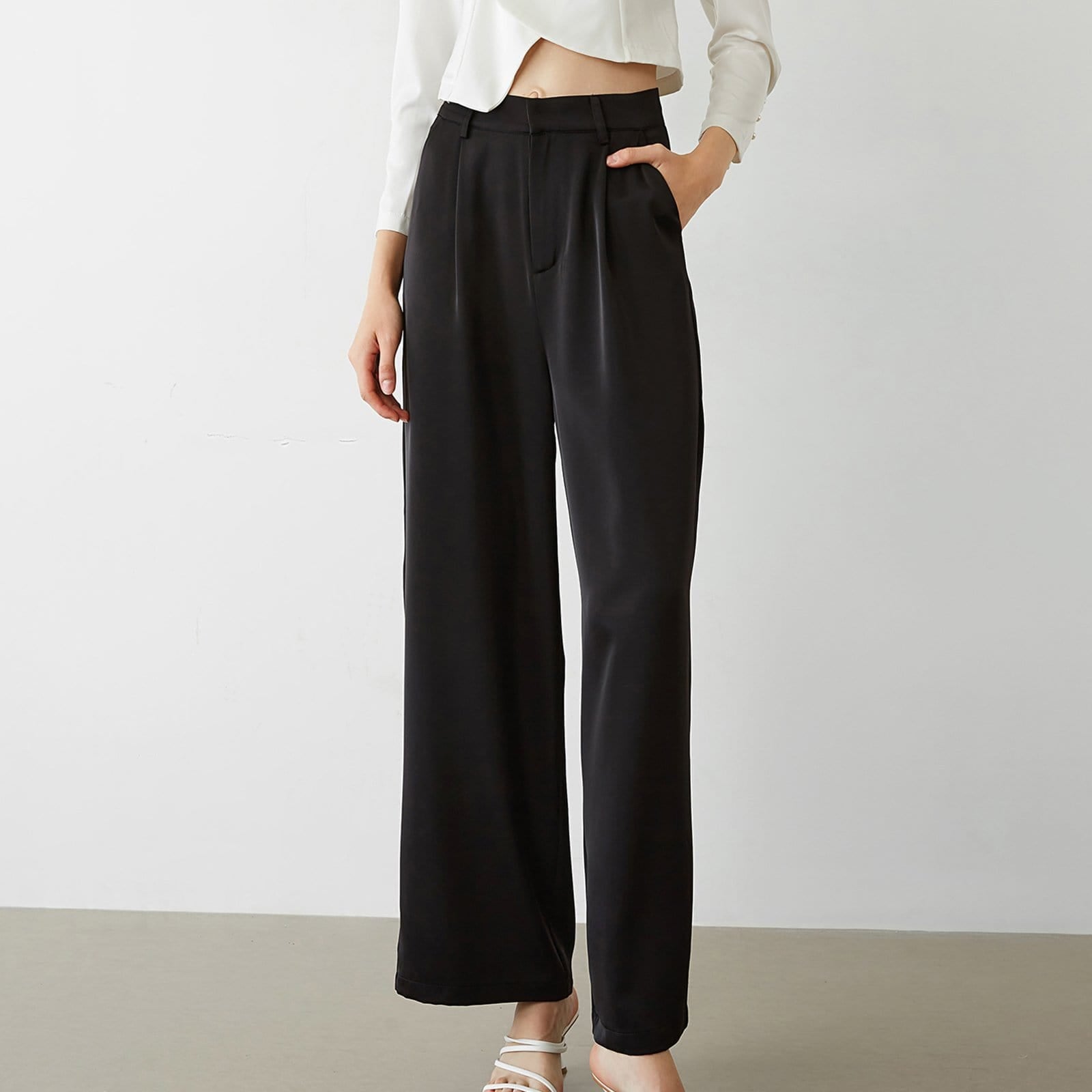 Montserrat Black Wide Leg Pants