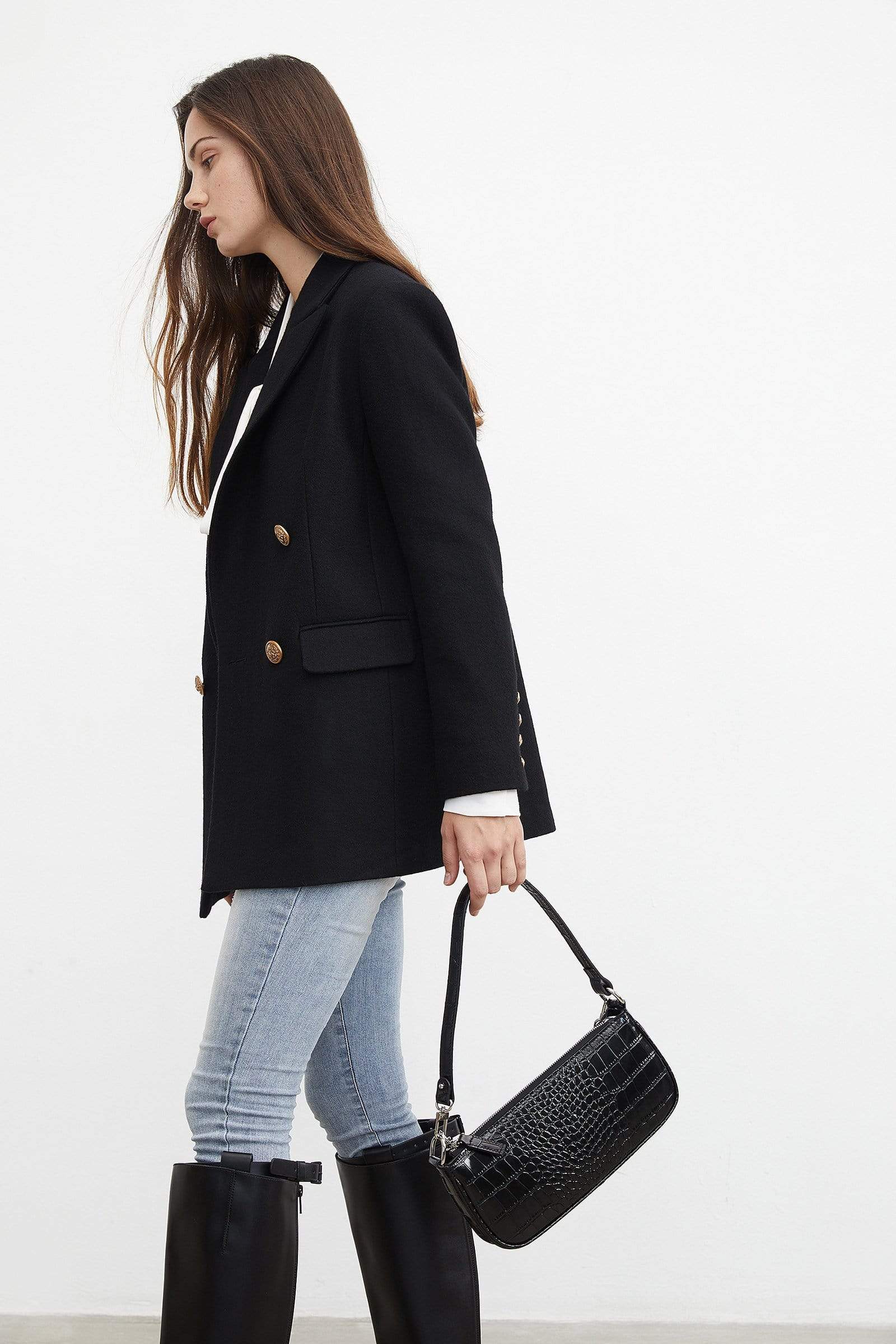 Hannah Black Blazer Jacket